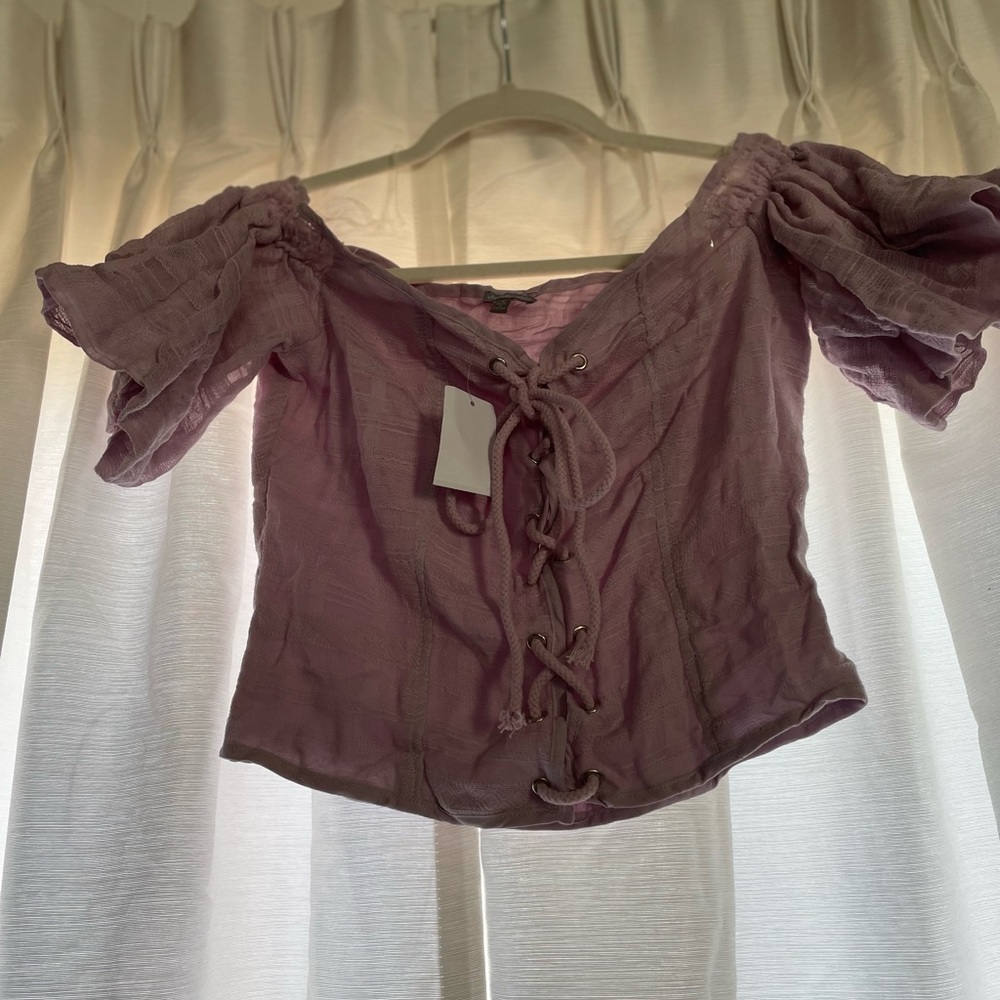 Purple cropped top